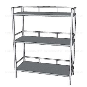 Kệ phẳng inox 3 tầng 1200×500 mm